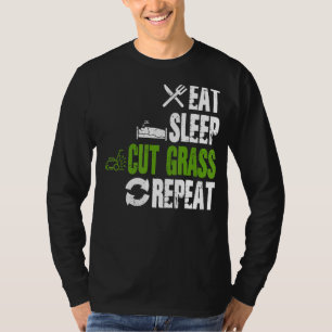 Camiseta Eat Sleep Cut Grass Repetir paisajismo Paisajista