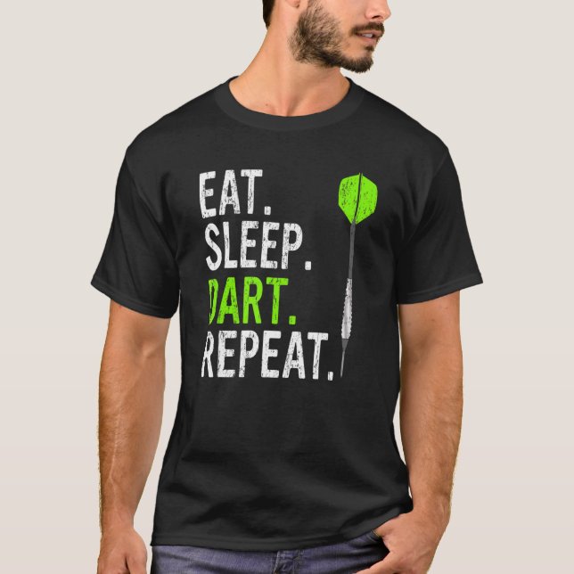 Camiseta Eat Sleep Dart Repeat   Darts (Anverso)