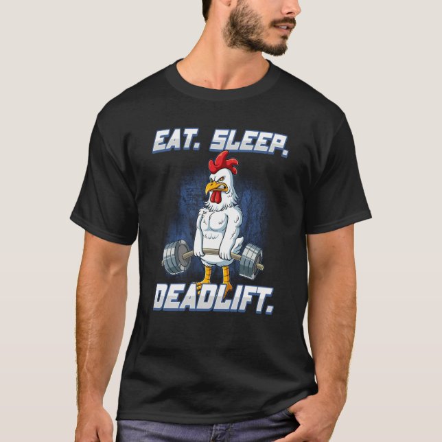 Camiseta Eat Sleep Deadlift Gym Bodybuilding  12 (Anverso)