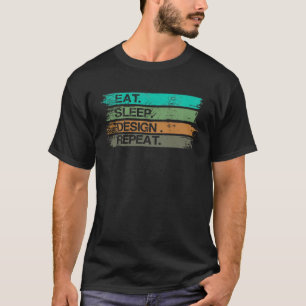 Camiseta Eat Sleep Design Repetir el arco de regalos del di