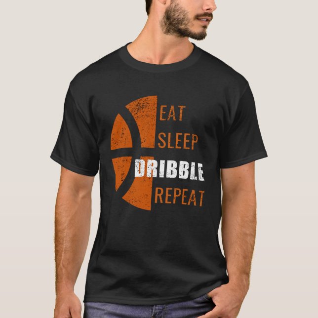 Camiseta Eat Sleep Dribble Repeat  Basketball Men Women Kid (Anverso)