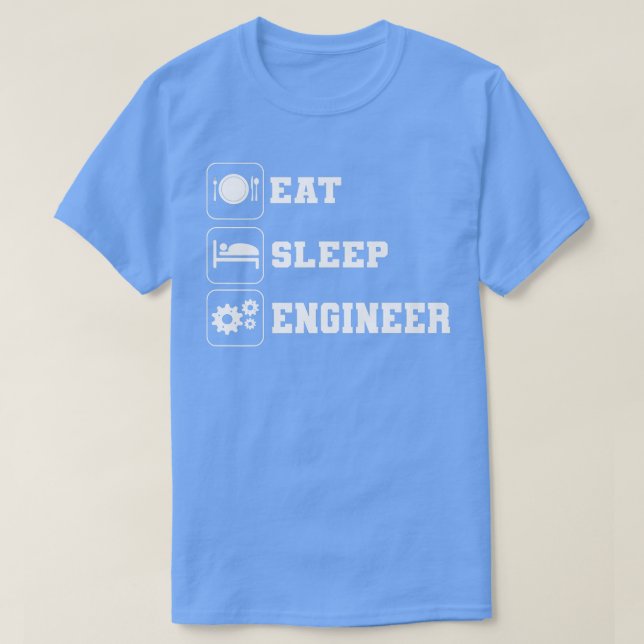 Camiseta Eat Sleep Engineer Rela Person  (Diseño del anverso)