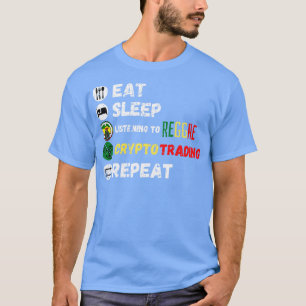 Camiseta Eat Sleep Escuchando Repetición De Reggae Crypto T