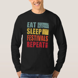 Camiseta Eat Sleep Festivals Repeat Premium