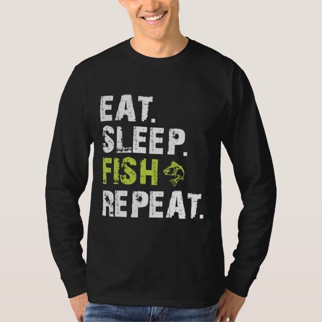 Camiseta Eat Sleep Fish Repetir 607 (Anverso)