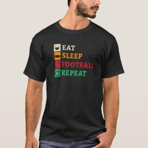 Camiseta Eat Sleep Football Repeat Lineman Tackee American