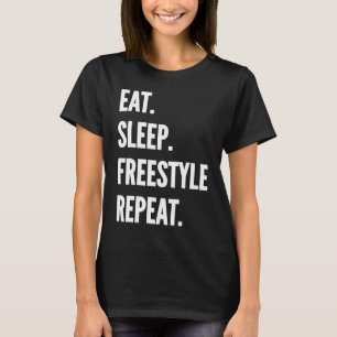 Camiseta Eat Sleep Freestyle Football Repetir Hobby Favorit
