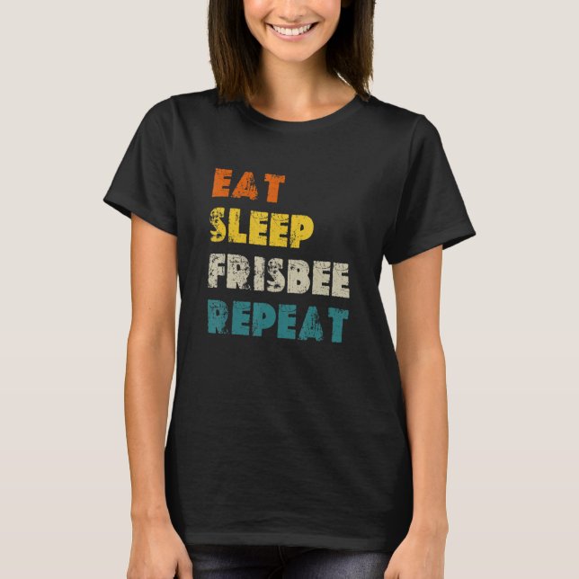 Camiseta Eat Sleep Frisbee Repeat Vintage Ultimate Frisbee (Anverso)