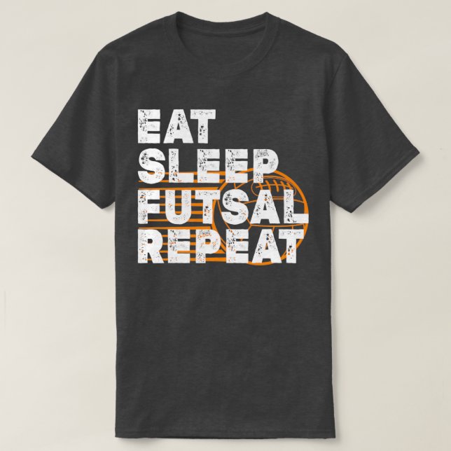 Camiseta Eat sleep futsal repeat 20 (Diseño del anverso)