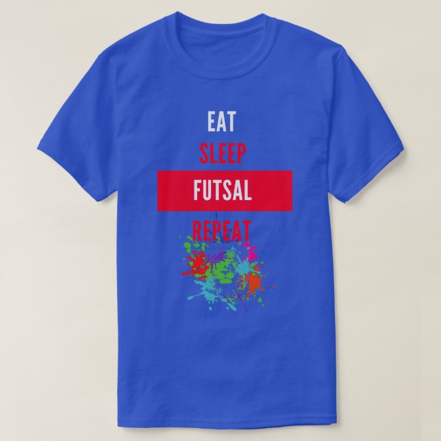 Camiseta Eat Sleep Futsal Repita 32 (Diseño del anverso)