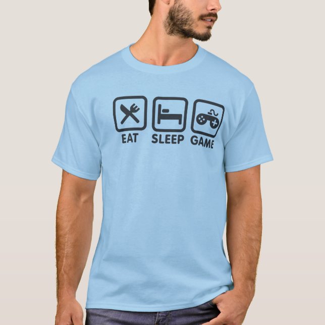Camiseta Eat Sleep Game (Anverso)