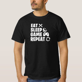 Camiseta Eat Sleep Game Repeat Funny Gamer Quote