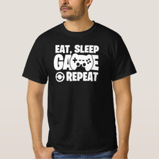 Camiseta Eat Sleep Game Repeat Funny Gamer Quote