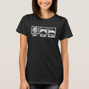 Camiseta Eat Sleep Game Repeat Gaming Controller Pc Compute