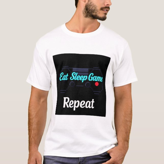 Camiseta Eat Sleep Game Repeat T-Shirt (Anverso)
