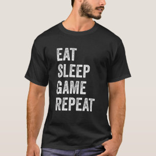 Camiseta Eat Sleep Game Repetir Videojuegos Hombres