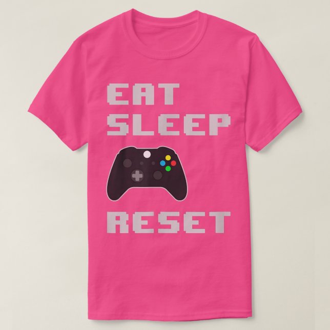 Camiseta Eat Sleep Game Reset Repeat Video Game Fan  (Diseño del anverso)