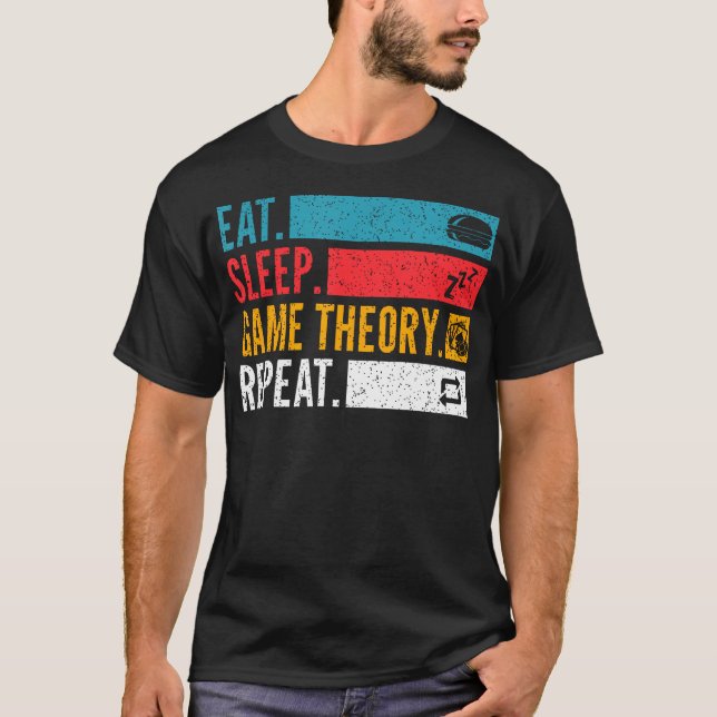 Camiseta Eat Sleep Game Theory Repeat For Poker Night Strat (Anverso)