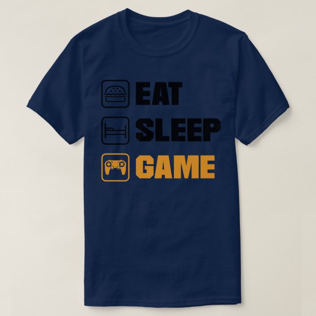 Camiseta Eat Sleep Game Video Game Player Gaming Console Pc (Diseño del anverso)