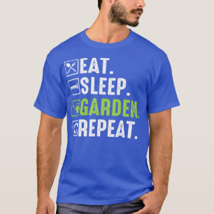 Camiseta Eat Sleep Garden Repetir Jardinería Cuesta Para Ja