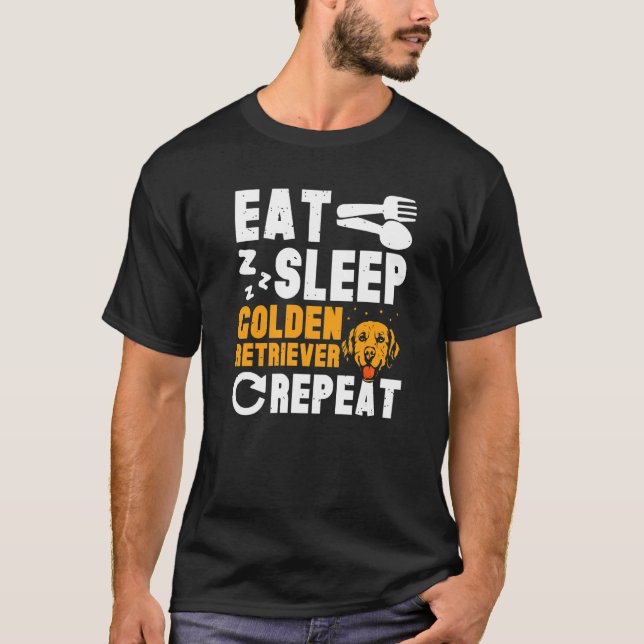 Camiseta Eat Sleep Golden Retriever (Anverso)