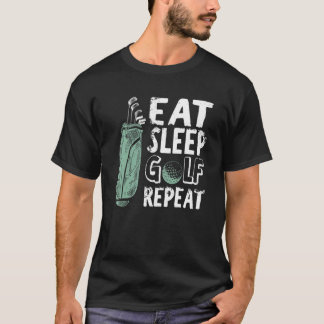 Camiseta Eat Sleep Golf Repeat Vintage Golfer Golfing Outfi