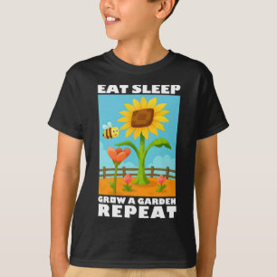 Camiseta Eat Sleep Grow A Garden Repeat Gamer Style