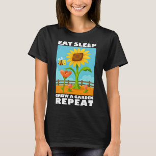 Camiseta Eat Sleep Grow A Garden Repeat Gamer Style