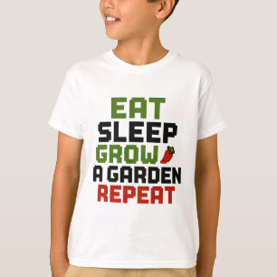 Camiseta Eat Sleep Grow Un Jardín Repetir Gracioso Amo De J