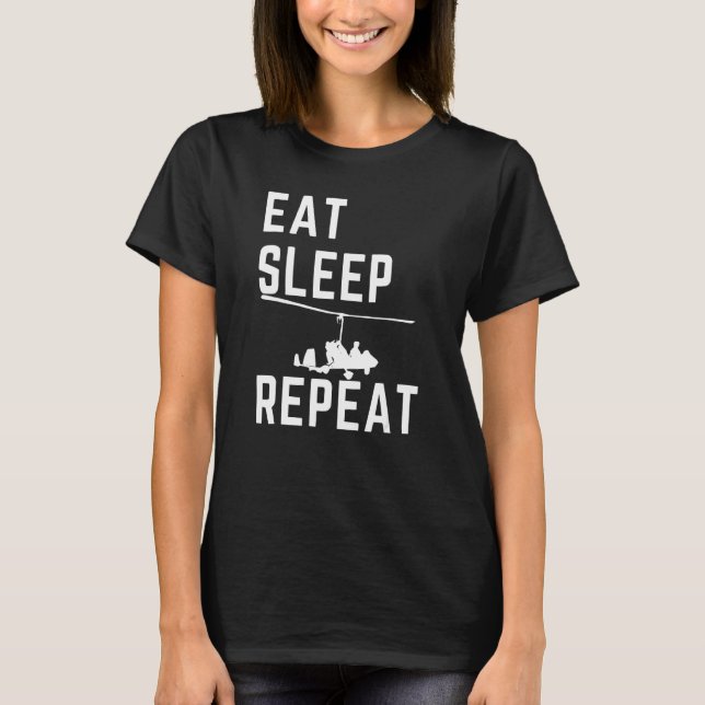 Camiseta Eat Sleep Gyrocopter Repea  Tragus Wrench Gyrocopt (Anverso)