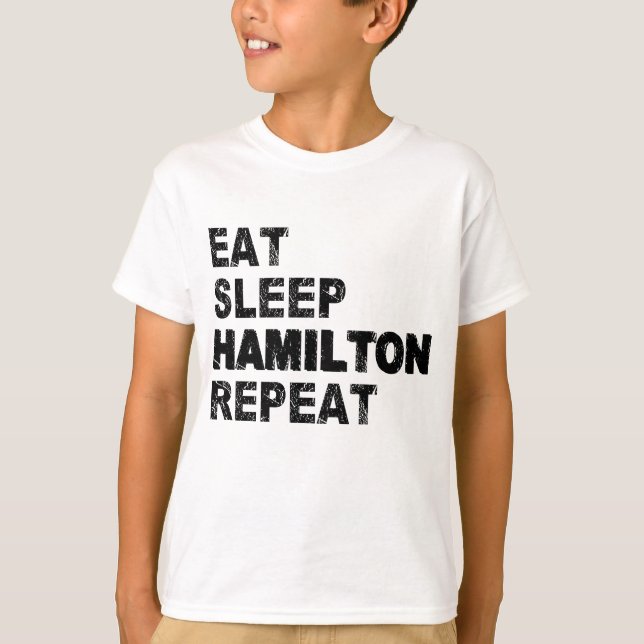 Camiseta Eat Sleep Hamilton Repetir (Anverso)