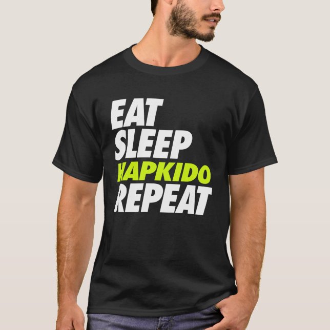 Camiseta Eat Sleep Hapkido Repeat (Anverso)