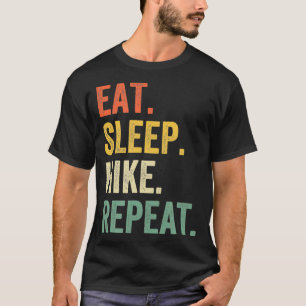 Camiseta Eat Sleep Hike Repetir divertida caminata de vinta