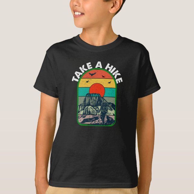 Camiseta Eat Sleep Hike Repetir divertido (Anverso)