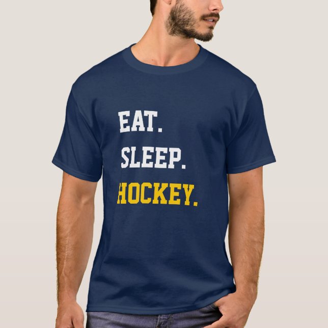 Camiseta Eat Sleep Hockey (Anverso)