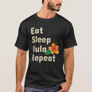 Camiseta Eat Sleep Hula Repeat Funny Hoop Bailes
