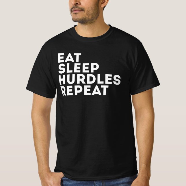 Camiseta Eat Sleep Hurdles Repeat (Anverso)