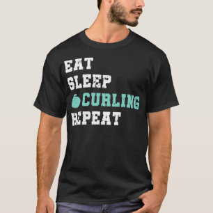 Camiseta Eat Sleep Ice Curling Repetir deportes de invierno