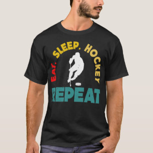 Camiseta Eat Sleep Ice Hockey Repetir 12