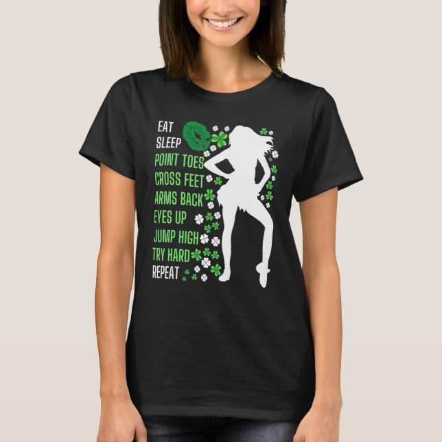 Camiseta Eat Sleep Irish Dance  Irish Dancer (Anverso)