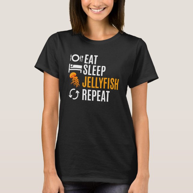 Camiseta Eat Sleep Jellyfish Repeat (Anverso)