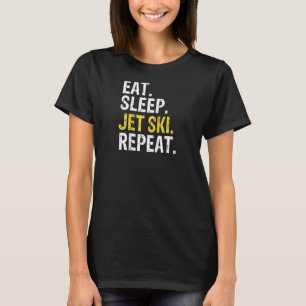 Camiseta Eat Sleep Jet Ski Repetir Esquiar Raglan
