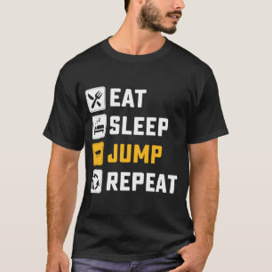 Camiseta Eat Sleep Jump Repetir Trampoline Saltando Trampol