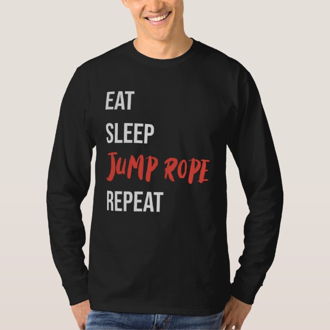 Camiseta Eat Sleep Jump Rope Repeat Jump Rope Fitness (Anverso)