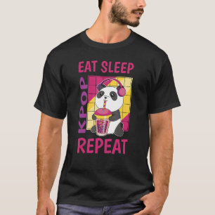 Camiseta Eat Sleep Kpop Repetir Corazón Coreano Amor K Pop