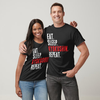 Camiseta Eat Sleep Kyokushin Repetir el entrenamiento de Ka