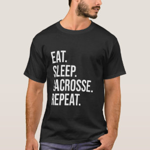 Camiseta Eat Sleep Lacrosse Repetir Equipo Deportivo Día de