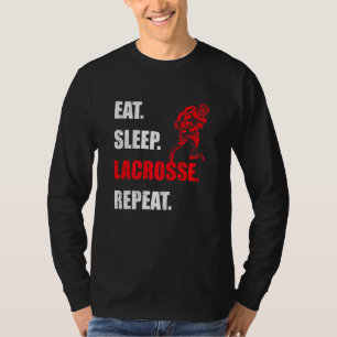 Camiseta Eat Sleep Lacrosse Repetir Lacrosse Hombres Mujere