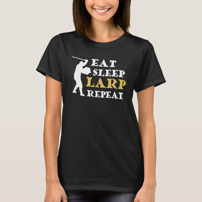 Camiseta Eat Sleep LARP Repeat (Anverso)