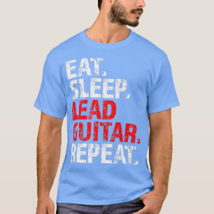 Camiseta Eat Sleep Lead Guitar Repeat Electric Rock Music L